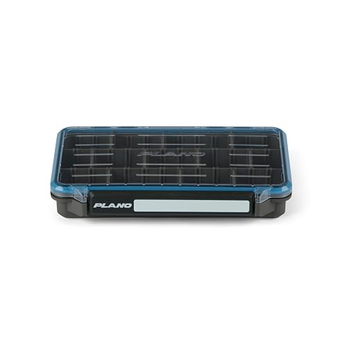 Plano StowAway 3600 Waterproof Stow Tackle Box IPX7 Waterproof Rating with Rustricor Single Latch Design Transparent DuraView Lid Stackable Storage for Fishing Bait Lures and Gear