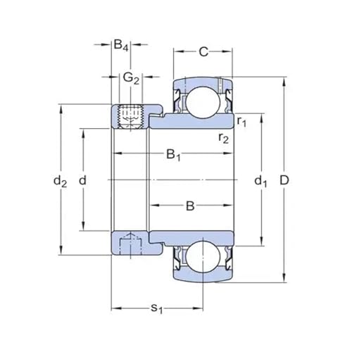 Roulement SA210 YET210 anti vibration avec verrouillage excentrique GRAE50-NPP-B