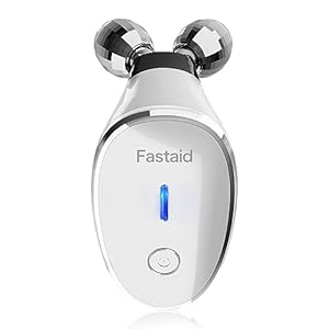 Microcurrent-Facial-Device, Microcurrent Face Massager Roller for Skin Care, Facial Massager Face Rollers for Women & Men, Glossy White