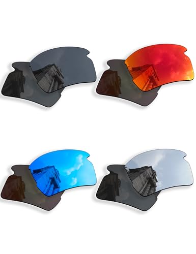 Image of 4 Pairs Polarized Replacement Lens for Oakley Flak 2.0 OO9295 /Flak 2.0 XL OO9188 Sunglass, Anti-Scratch and Impact Resistant