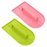 2 PCSCake Decoration Icing Smoother, Fondant Smoothing Tool, Plastic Fondant Icing Smoother Polisher, Icings Scraper Paddle Tool for Cake Decoration Tools (Pink, Green)