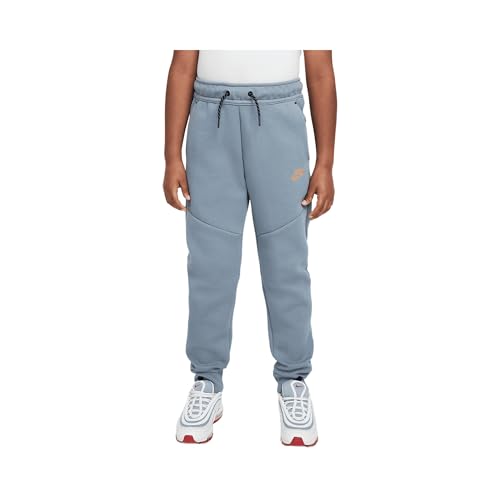 Nike Sportswear Tech Fleece Big Kids' Joggers (HV5869-065, Cool Grey/Black/Metallic Gold)