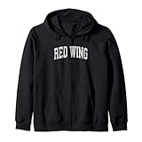 Red Wing ミネソタ MN ビンテージアスレチックスポーツデザイン ジップパーカー