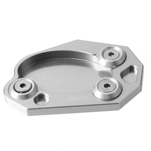 Motorradständer Für Kawasaki Ninja ZX-10R 2016 2015 2014 Vergrößern Platte Ständer Seitenständer Vergrößerer Verlängerungspolster Für ZX 10R ZX10R 2013 2012 2011 2010 2009 2008(Silver)