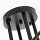 wenppran Industriell Schlafzimmer E27 Deckenleuchten Modern Suspension Wohnzimmer Leuchter Schwarz Metall Sputnik Deckenlampe 180° Einstellbarer Winkel 6 Lichter Semi-Inkasso Halbeinbau Leuchter