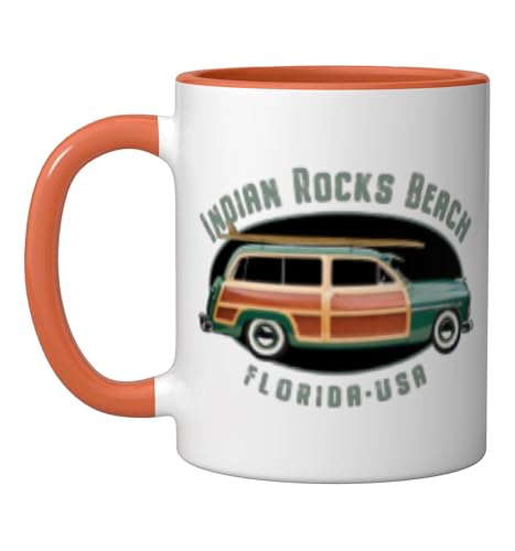 Mug cerámico diseño vintage Indian Rocks Beach FL miniatura 1