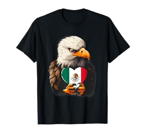 Águila de México Raíces Mexicanas Bandera Mexicana Orgullo Camiseta