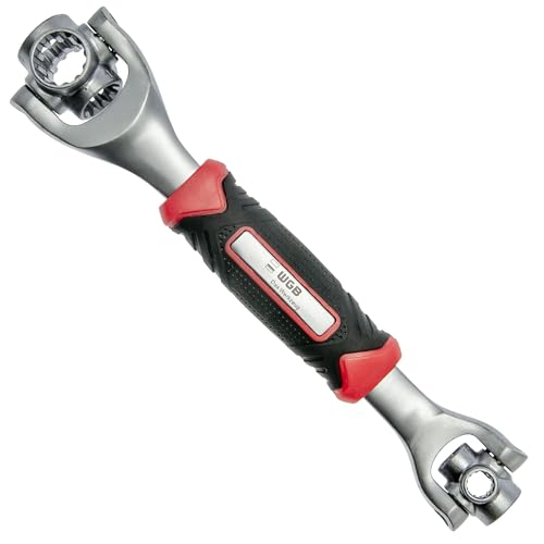 Llave multifunción con cabeza giratoria 360° | Llave de vaso universal 48 en 1 para tornillos Torx, cuadrados, hexagonales, de 12 filos | Llaves de WGB