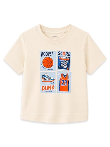 Image of Kidbea Bamboo Unisex Kids T-Shirt Ultra-Soft Premium Half Sleeve Graphic Tee for Boys & Girls, Casual Summer Wear for Toddlers & Kids