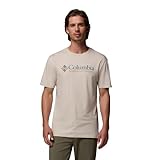 Columbia CSC Basic Logo Camiseta de manga corta, Algodón orgánico, Elasticidad cómoda, Cuello acanalado, Diseño gráfico - Hombre