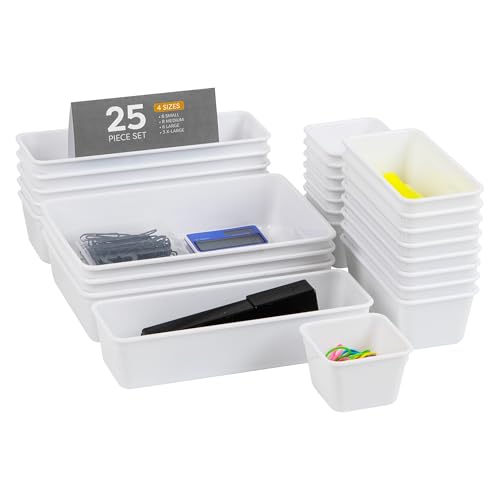 Mind Reader 25-Piece Drawer Organizer Set...
