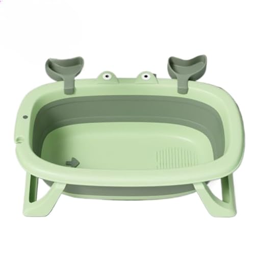 ペット用バスタブ柔らかいクッション付きのポータブル子犬用バスタブ簡単にお風呂に入れて簡単に保管できる小型および中型ペット用の犬用バスタブ排水穴付き折りたたみ式犬用品 (グリーン)
