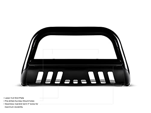 Image of Armordillo 8712719 Classic Series Bull Bar - Black Fits 1988-2000 Chevy /GMC C10 C /K Truck /Silverado /Suburban /Tahoe /Sierra /Yukon