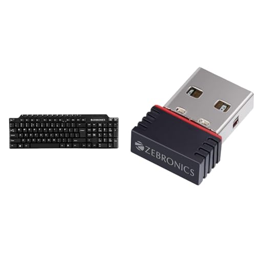 ZEBRONICS ZEB-KM2100 Multimedia USB Keyboard Comes with 114 Keys Including 12 Dedicated Multimedia K