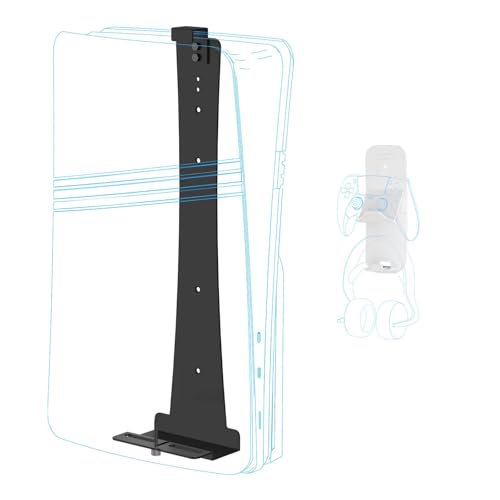 Image of New World Wall Mount stand for PS5 Slim /Pro, Fat , Accessories For PS5 ,Wall Mount Stand Bracket for All PS5 Model Disc and Digital Edition( PS5 Console not included)