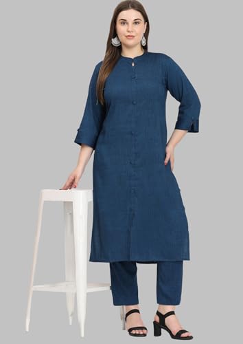 Image of SINDOORI Collar Kurta for Women Solid Colour S to 6XL Plus Size Kurta for Women
