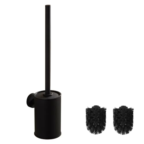 bglSet Brosse de Toilette avec Montage mural, Acier Inoxydable 304, Support ABS Hygiénique, Design Compact, Tête de Brosse Remplaçable pour Petites Salles...