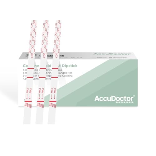 10 AccuDoctor Cotinin Test im Urin 200 ng/ml Schnelle und sichere Ergebnisse - Drogentest Nikotin Schnelltest Drogenschnelltest Selbsttest Tabak Niktoin Urintest Drug Test Kit