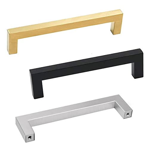 Poignées de meuble de 12 x 12 mm modernes en acier inoxydable, poignées d'armoire, réutilisables, pour tiroirs de cuisine, armoire, meubles Cover