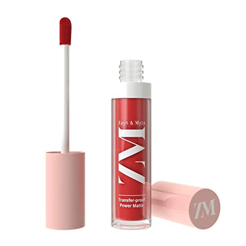 ZM Zayn & Myza Transfer-Proof Power Matte Finish Lip Colour I Smudge Proof & Water Resistant I Light Weight & Extremely Smooth Formula I Vegan - Candid, 6 ml