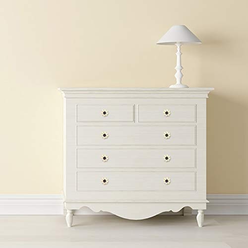 MengH-SHOP Cabinet Knob Round Door Knobs Pumpkin Shape Pull Handle with Screws for Cabinet Wardrobe Drawer Cupboard 10 Pieces Ivory - Image 2