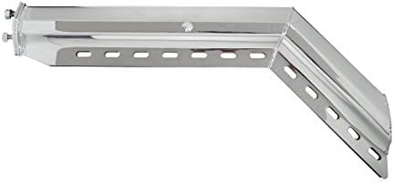 United Pacific Percha de lodo en ángulo de 45, 30", cromo - patrón de pernos de 1 18"