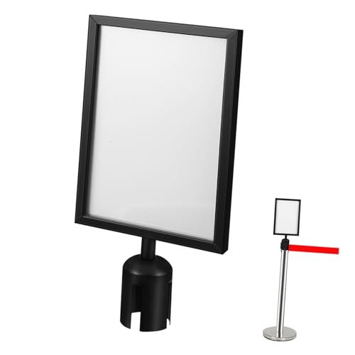 LAPYAPPE Soporte para Letrero Vertical Comercial para de Barrera Retráctil Marco Firme Compatible con Carteles Fácil Instalación y Protección contra Arañazos