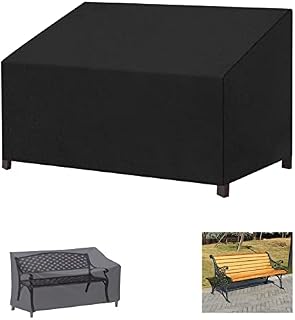 LCGOD Garden Bench Covers 2 Seater, Bench Covers Waterproof Heavy Duty Waterproof, Windproof, Anti-UV,Rip Proof 600D Oxford Fabric Love Seat Covrs (134 x 66 x 63 / 89cm)