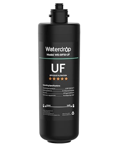 Waterdrop RF10-UF wymienna nasadka ochronna filtra 0,01 mikrona do filtra wody pod umywalkę 10UA/10UA-UF/10UB/10UB-UF, redukuje ołów, chlor, nieprzyjemny smak i zapachy