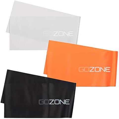 GoZone 3 Pack Looped Resistance Bands - 3 Varying Resistance Levels - Light, Medium, Heavy - Non-Latex Bands for Sensitive Skin - Durable and Long Lasting for All Gym, Fitness and Training Workouts Cover