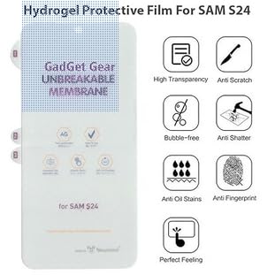 Image of Techsage Matte Front Unbreakable Screen Protector Hydrogel Membrane Compatible with Samsung Galaxy S24 Supports Fingerprint Scanner | Edge to Edge Coverage with Easy Installation Kit