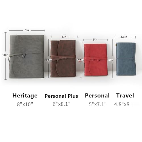 Image of RILIHO Leather Journal Notebook - Genuine Leather Journals for Writing 260 Pages 5x7.1 Inches Vintage Journal For Man and Women Gifts For Man Artist,Travel Journal,Brown (Pack of 2)