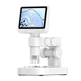 Beaverlab 顕微鏡 1600倍拡大 4インチIPSスクリーン WIFI デジタル顕微鏡 染色機能 撮影 録画 スマホやPC接続可能 USB充電 LEDライト マイクロスコープ 肌 毛穴 頭皮チェック 実体 生物観察 教育用 自由研究 宝石鑑定 簡単操作 初心者 小学生 子供向け 日本語取扱説明書付き M2BS