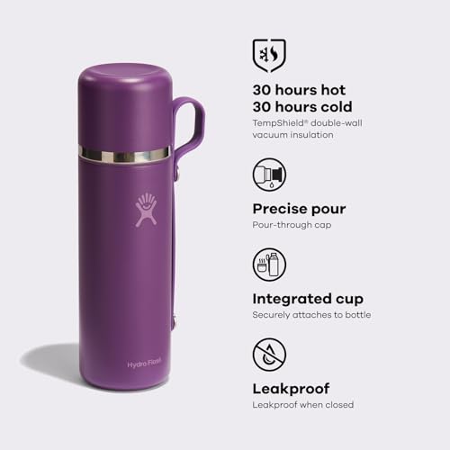 Hydro Flask Hot Flask & Cup – Insulated Stainless Steel, Hot Drink Travel Container for Coffee & Tea 28 Oz Agave Green by Hydro Flask - Image 3