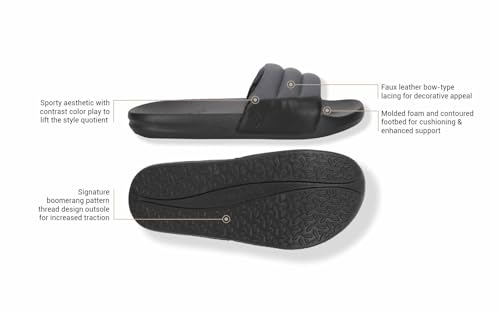Image of Neeman's Squooshy Slides for Men | Cushioned & Comfortable Flip Flops for Men | Everyday Comfort, Flexible and Breathable | White /Red UK12