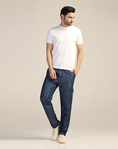Image of TOPLOT Men's Regular Fit Causal Trouser || Pant for Man || Jeans for Man (Cargo-Jeans-5259)