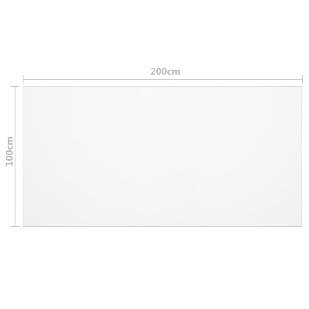 Protector de mesa transparente de PVC, 200 x 100 cm, grosor de 1,6 mm, para comedor, oficina, cocina, jardín, para proteger la mesa y las patas de los muebles de arañazos