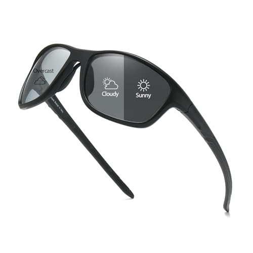 Myiaur Photochromic Polarised Running Sunglasses for Women Men