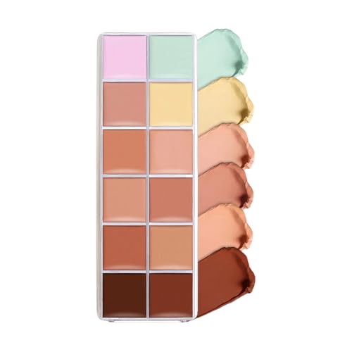 Paleta Correctora En Crema - Paleta Cremosa De 12 Tonos Correctores,Maquillaje Difuminable Para Jóvenes, Adolescentes, Familiares Y Amigos