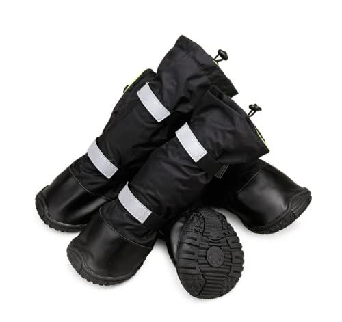 Zapatos impermeables para perros calientes, botas reflectantes para la nieve, protección para las patas, zapatos antideslizantes...
