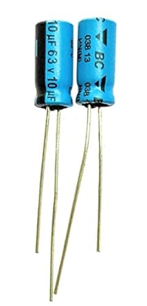 Vasp Electronics Capacitor 10uf 63v Aluminium Electrolytic - Pack of 20