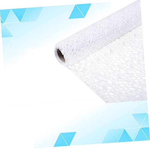 Maille pour rideaux en gaze jacquard blanc Operitacx facile à couper pour décors