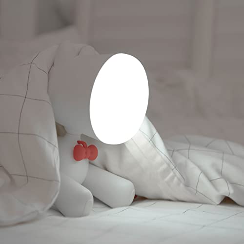 Lampe de table rechargeable USB pour chevet : chien blanc 1200mAh