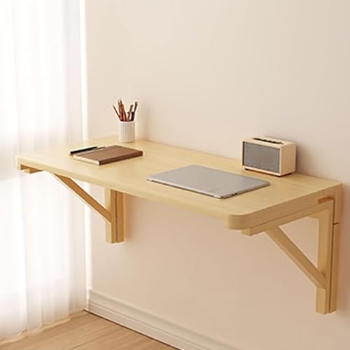 Mesa de comedor plegable flotante para montar en la pared, de madera maciza, ahorra espacio (70 x 40 cm), perfecta para el hogar, la oficina y la cocina