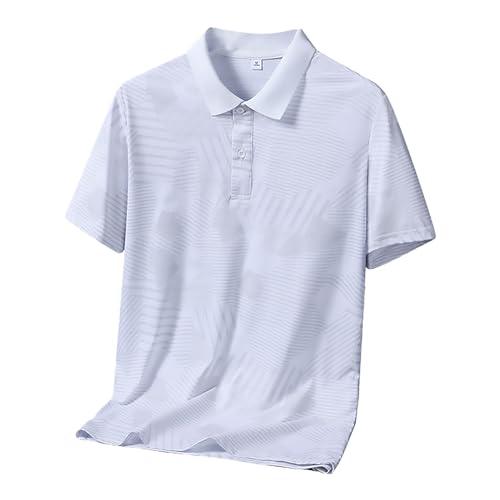 Polo à manches courtes pour homme au motif géométrique discret