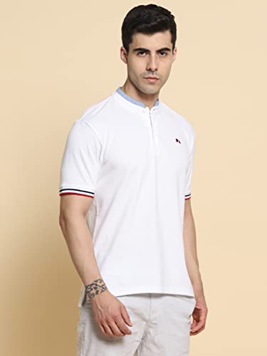 Image of Dennis Lingo Men's Cotton Slim Fit Mandarin T-Shirt