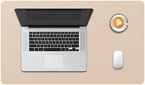 Extended Mouse Pad Mat XXL Desk Pad Large Desk Mat DOBAOJIA 35.4" X 16.9" Desk Blotter Writing Pad for Laptop/Office/Home, PU Leather Waterproof +Suede Non-Slip 90 x 43cm (Dark Green)