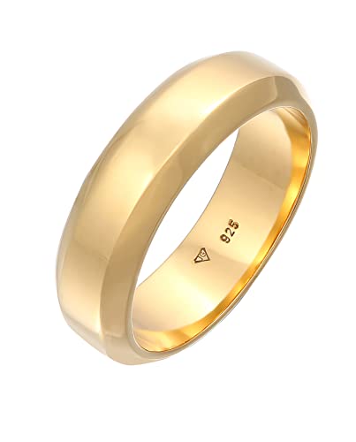 Kuzzoi Anillo para hombre (7 mm) Macizo Hecho a mano, Anillo de banda para hombres de plata 925 bañado en oro, Anillo de boda, Anillo de compromiso, Anillo de amistad, anillo dorado pulido, Talla de