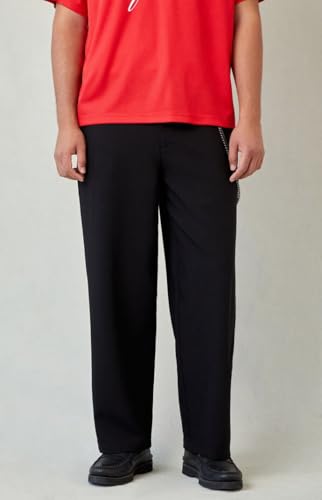 PacSun Men's Black Chain Baggy Trousers3