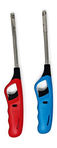 Tosend Accendigas Flessibile Ricaricabile - Accendino familiare con Blocco di Sicurezza in Vari Colori - Confezione 2 Accendigas 2 Pezzi